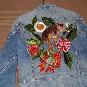 Oscar de la Renta Monkey embroidered  jacket
